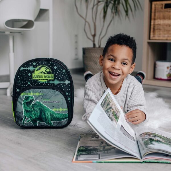 Jurassic World Rugtas 30.5x25.5x10 cm Zwart/Groen2013783 - Afbeelding 4