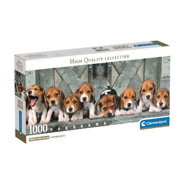 Clementoni Panorama Puzzel Beagles 1000 Stukjes2013970